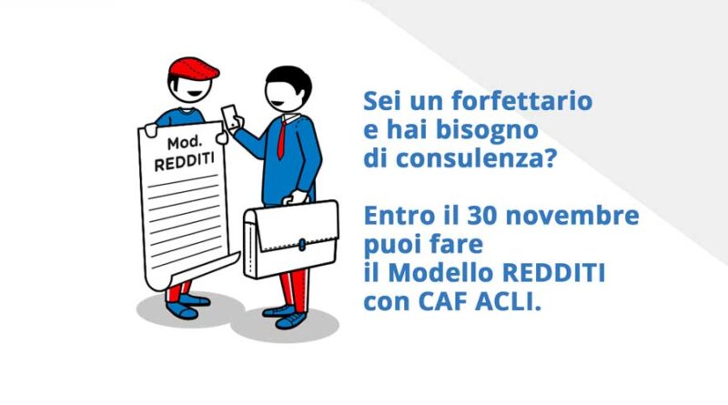 Servizio compilazione modello Redditi anche per forfettari