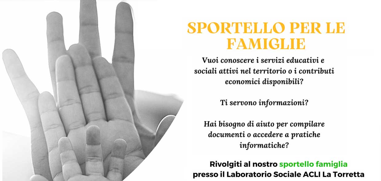 Sportello di aiuto per disbrigo pratiche per famiglie